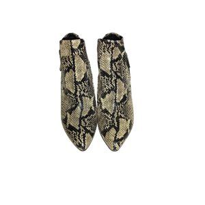 Franco Sarto Kora Snakeskin Print Ankle  Boot